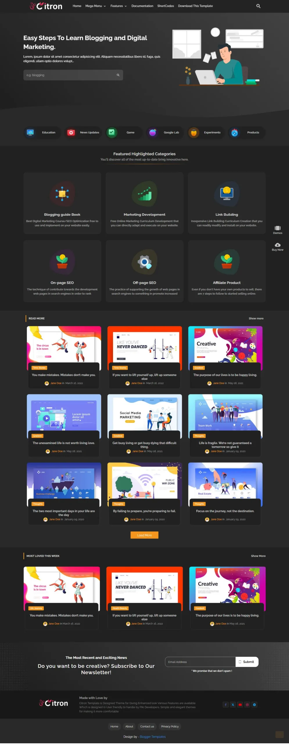 Citron-Dark-version-blogger-template-free-download