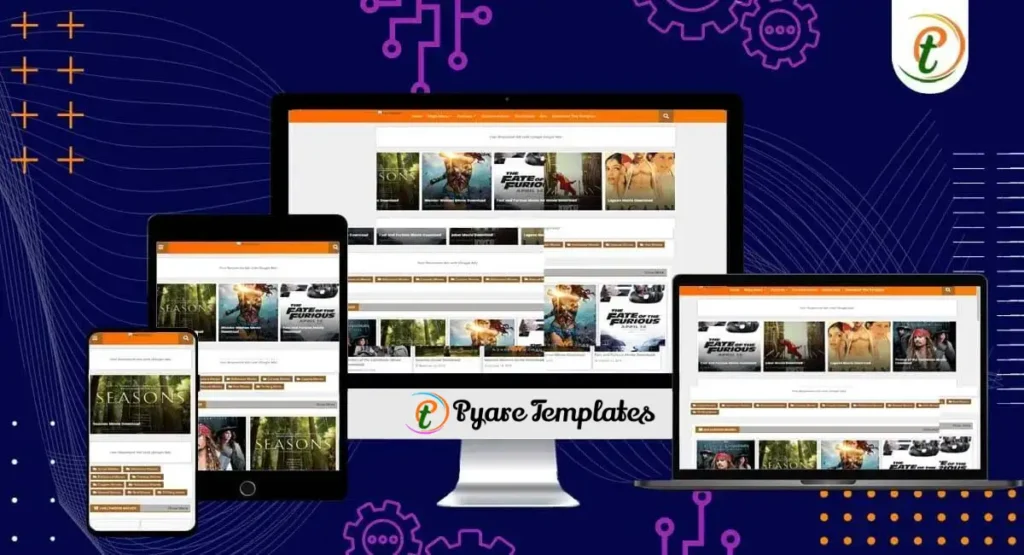 Piki Movie Blogger Template layout with film posters