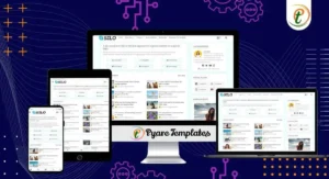 Silo Blogger template displayed on desktop, tablet, and mobile