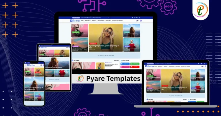 IceFlex Blogger Template demo with trending ticker, clean category cards, author sidebar, and speed performance indicators