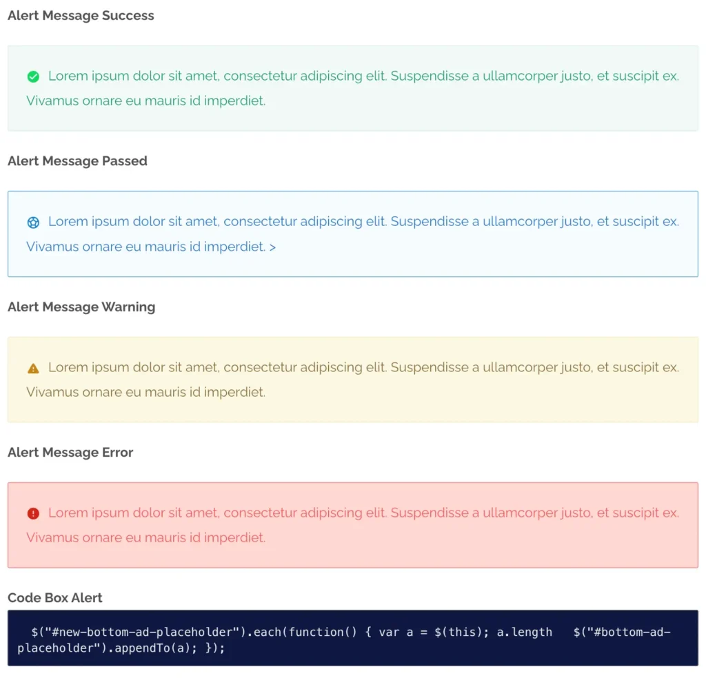 ShortCodes - Piki Templates 16 Piki Templates Alert Message Demo