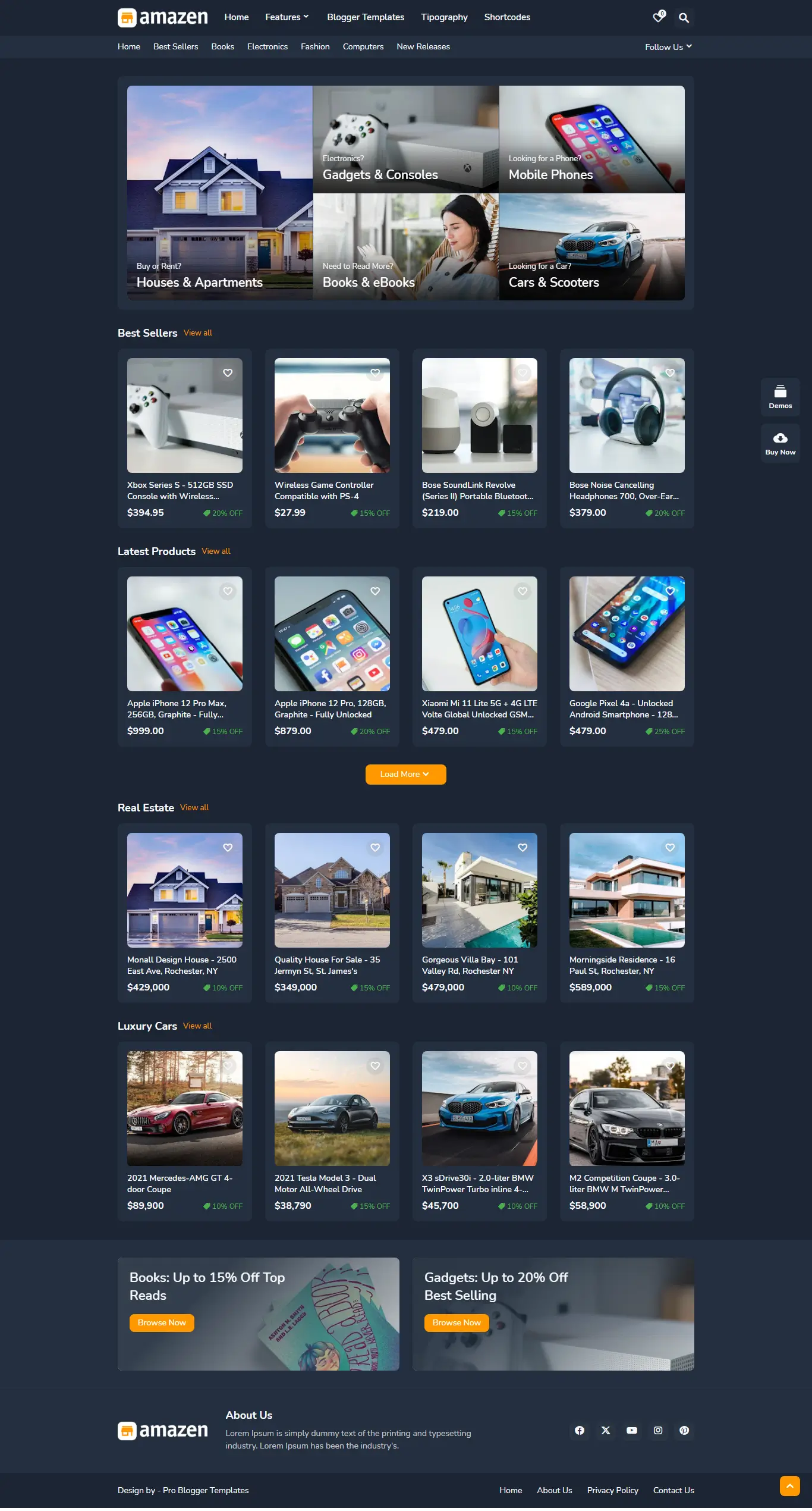 Amazen-Premium-Blogger-Template-Dark