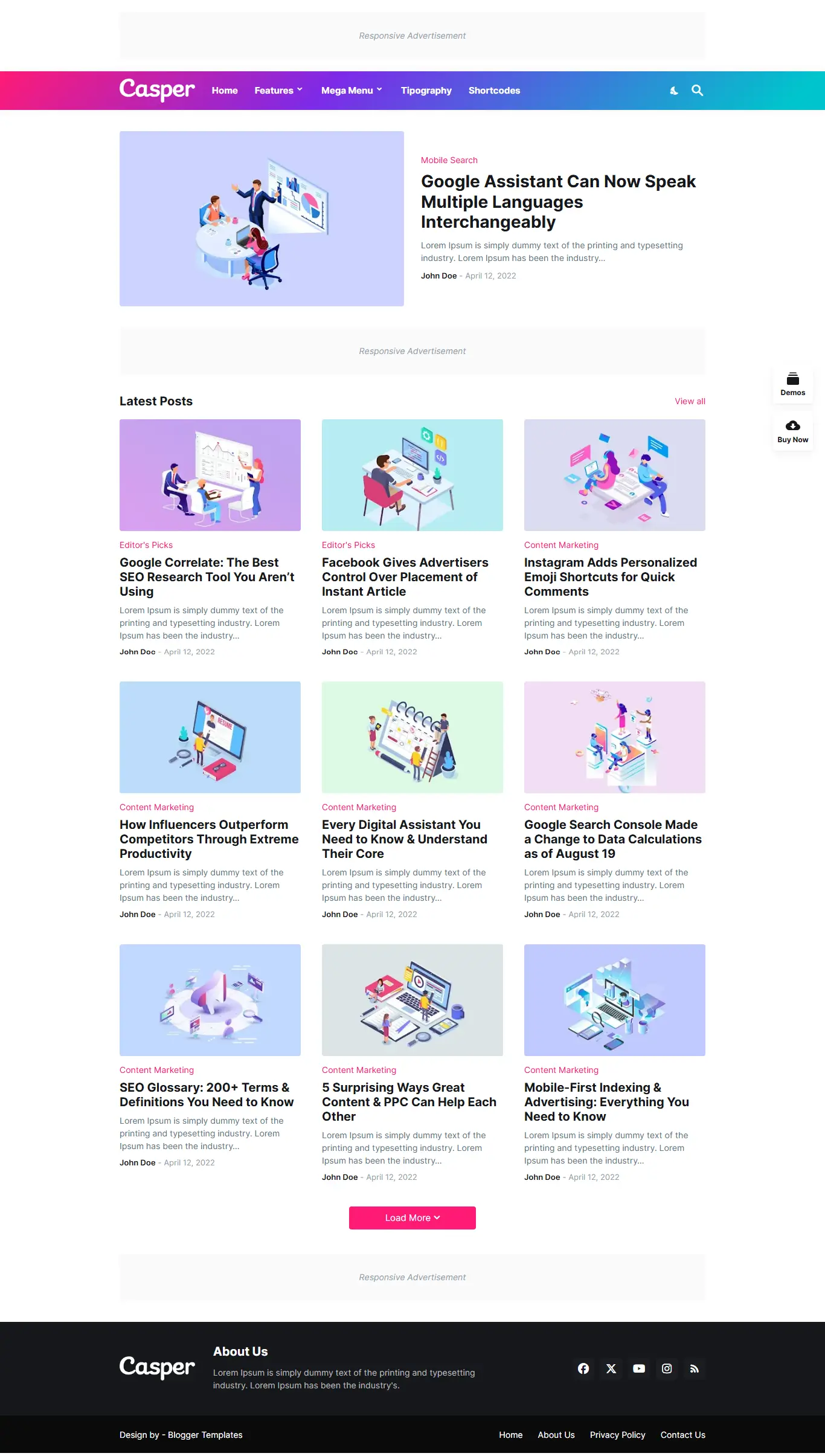 Casper-Premium-Blogger-Template-Default