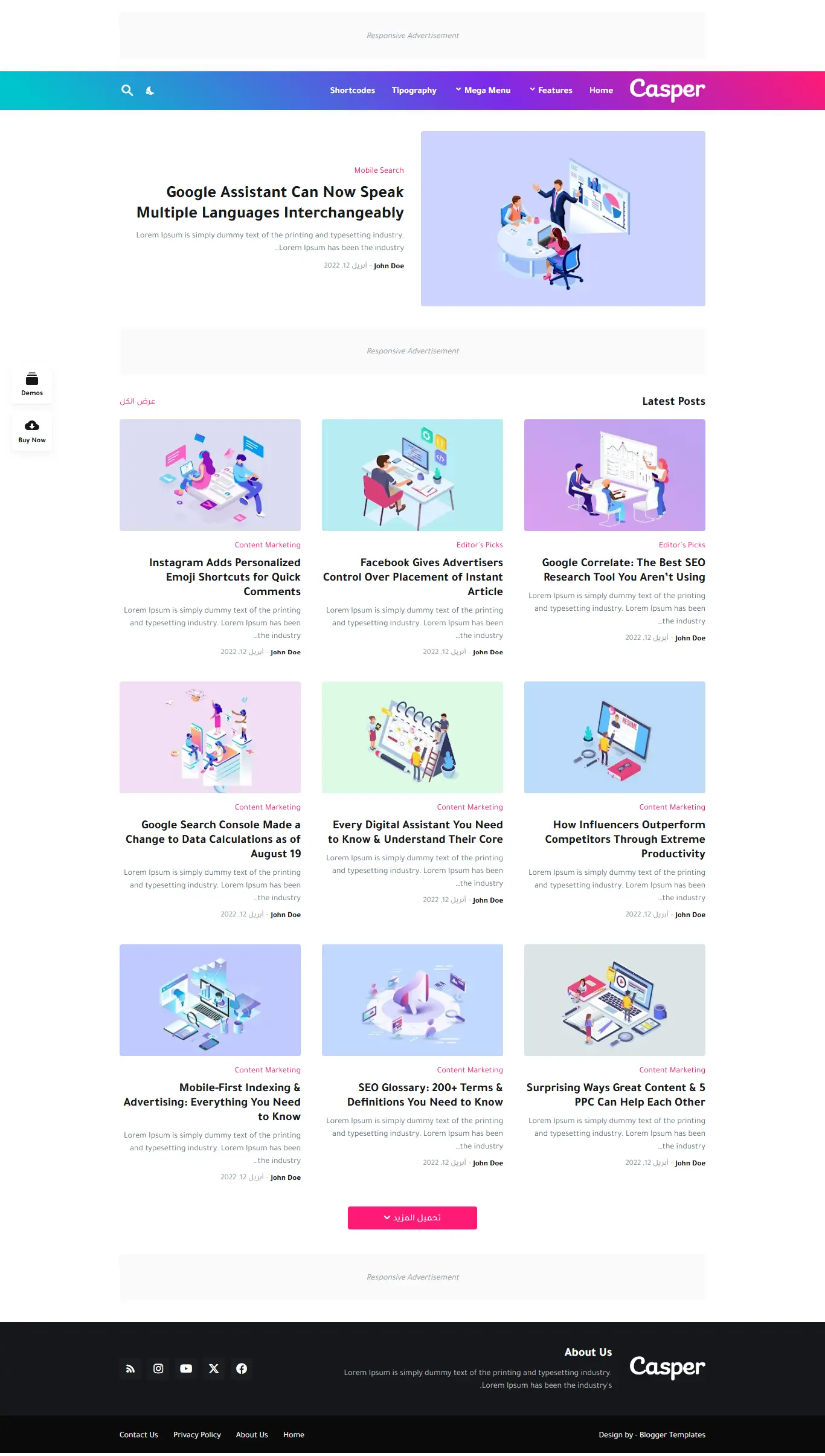 Casper-Premium-Blogger-Template-RTL