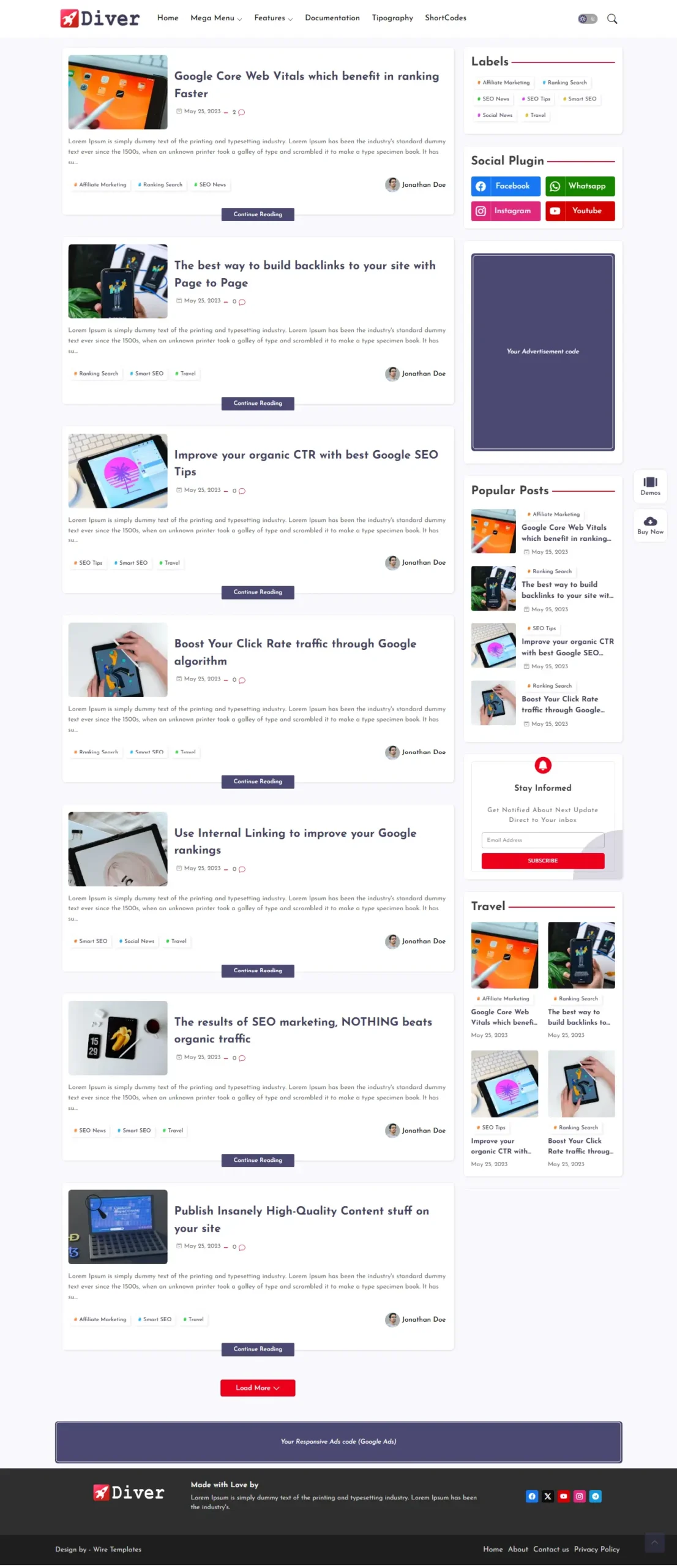 Diver-Premium-Blogger-Template-Default