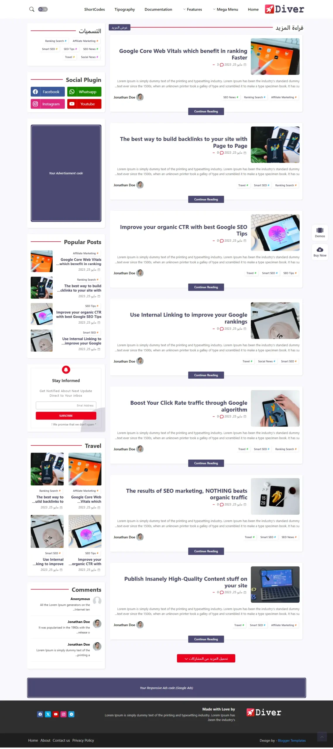 Diver-Premium-Blogger-Template-RTL