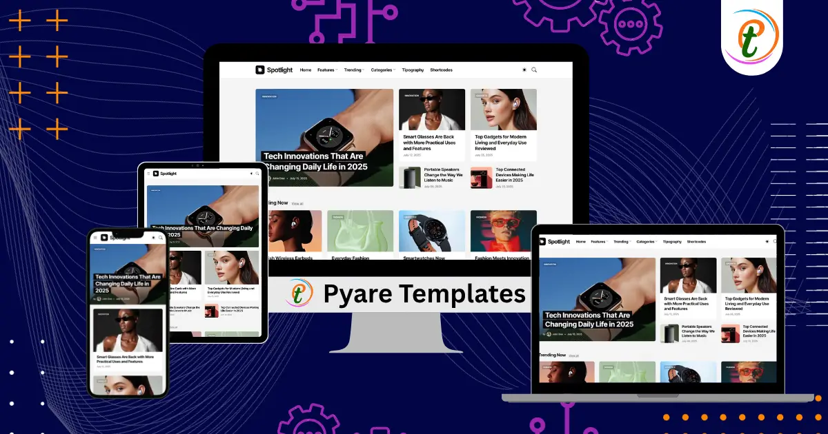 Spotlight Blogger Template homepage grid and responsive design.