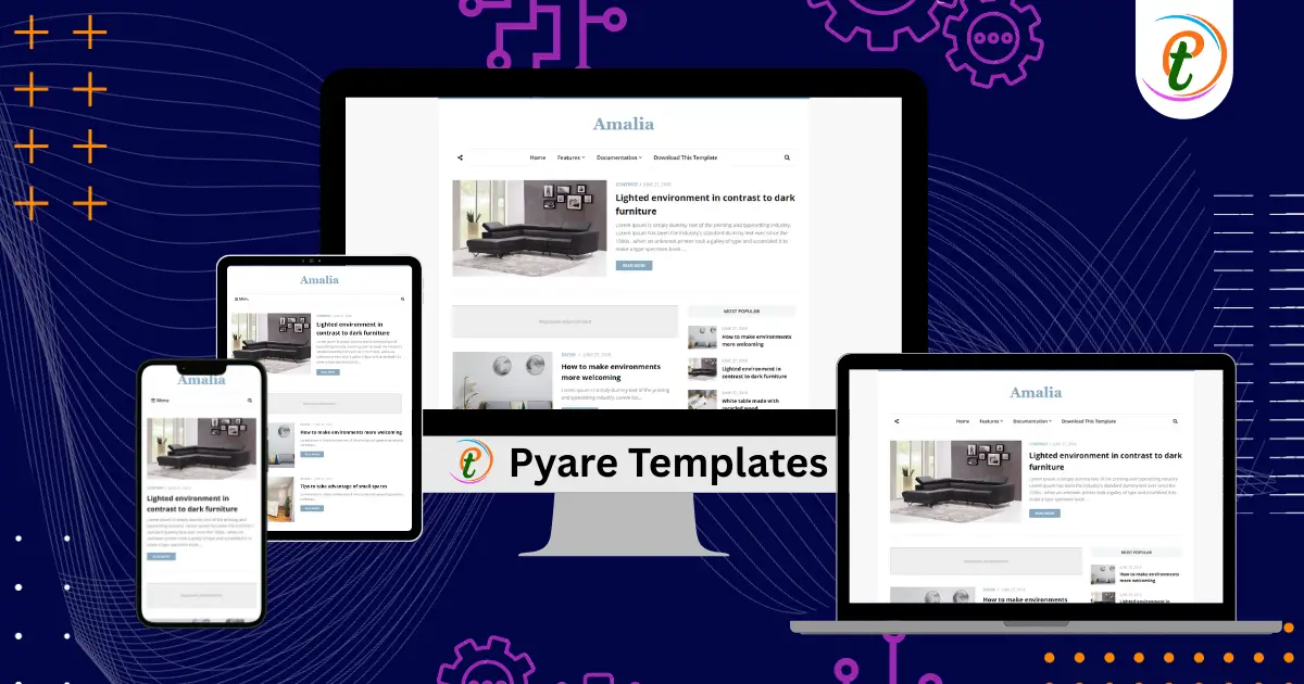 Amalia Beauty Blogger Template showcasing clean layout with Instagram widget and responsive design