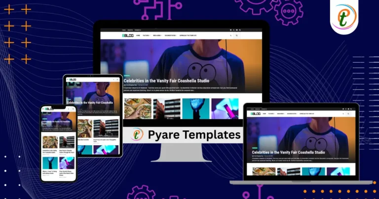 B-Blog Blogger Template screenshot showing modern news magazine layout