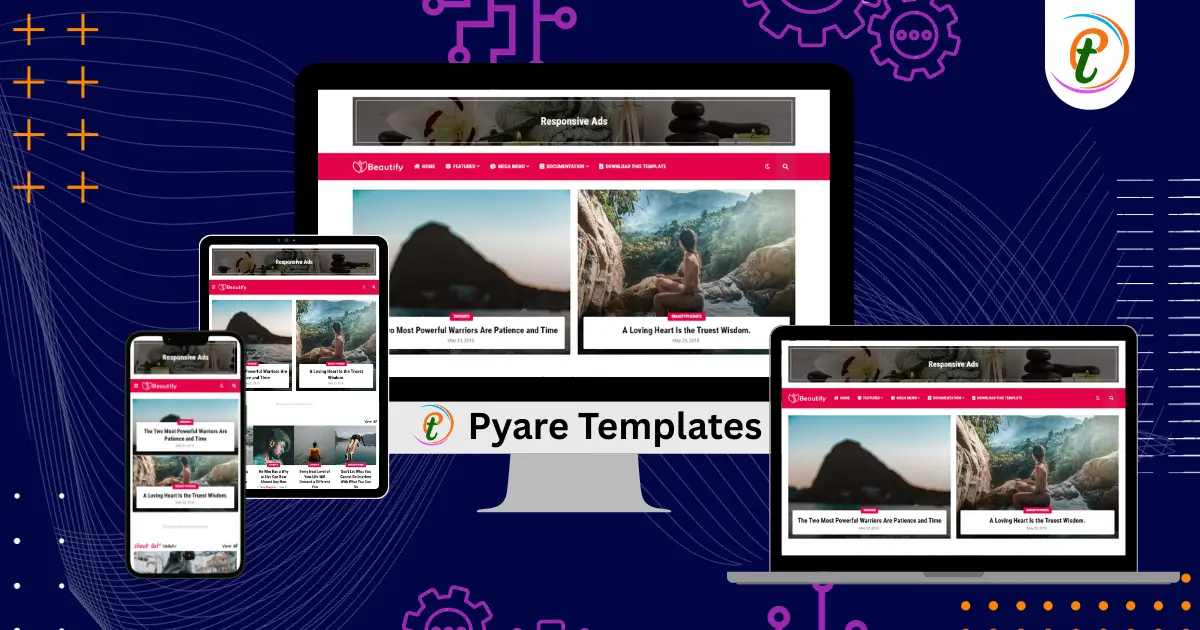 Beautify Blogger template elegant responsive layout