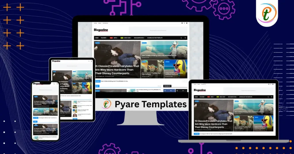 Blogazine Blogger Template screenshot showcasing magazine news layout