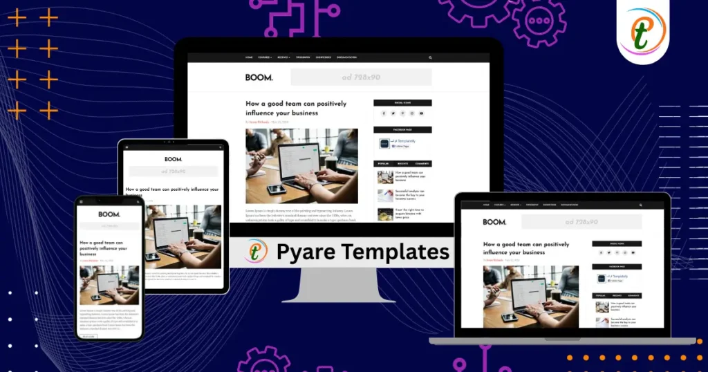 Boom Responsive Blogger Template with fixed sidebar and mega menu