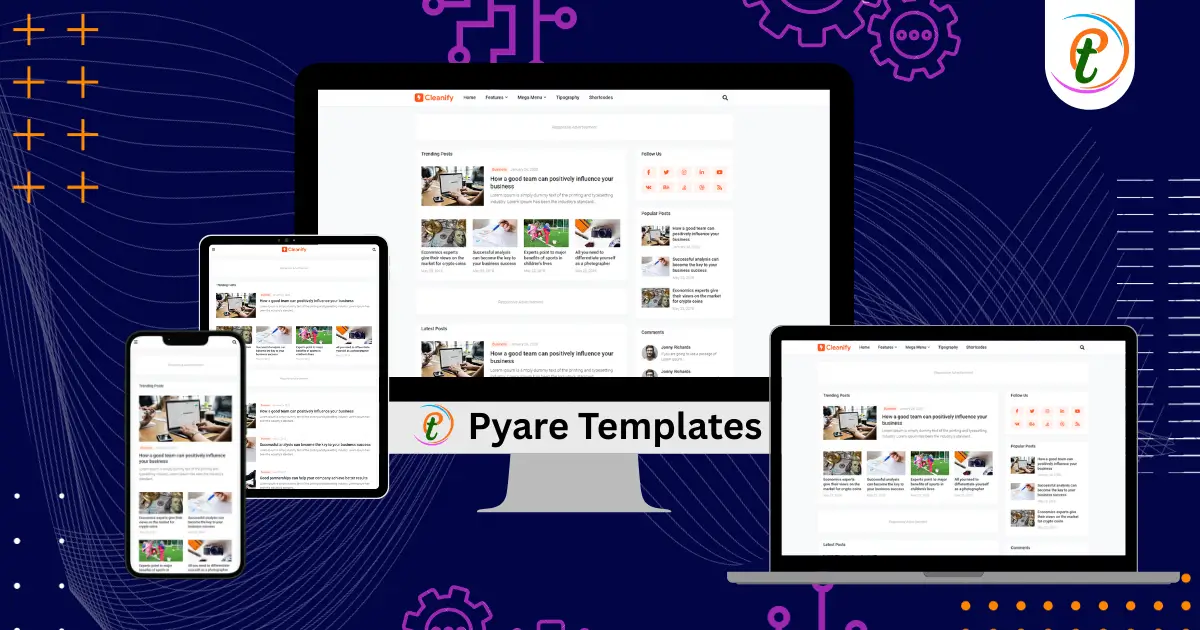 Cleanify Blogger Template showcasing minimal design with ad zones and RTL support