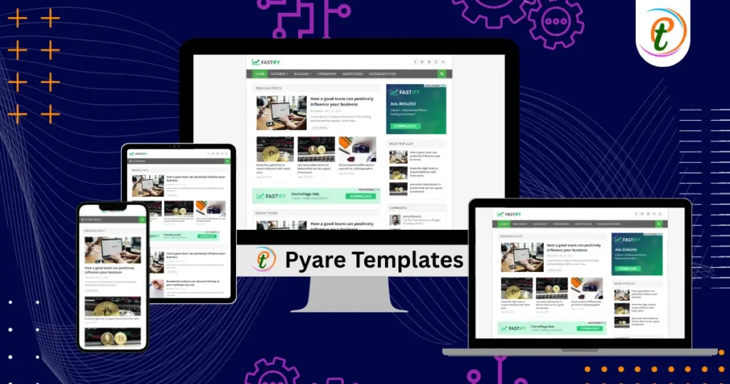 Fastify Blogger Template with responsive layout, fixed menu, and sidebar widgets