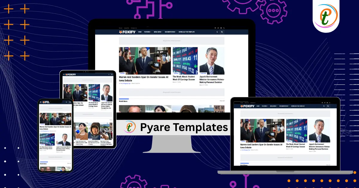 Foxify responsive magazine blogger template screenshot