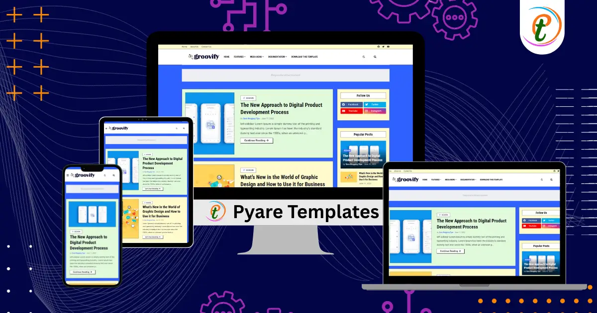 Groovify minimalist responsive Blogger template screenshot