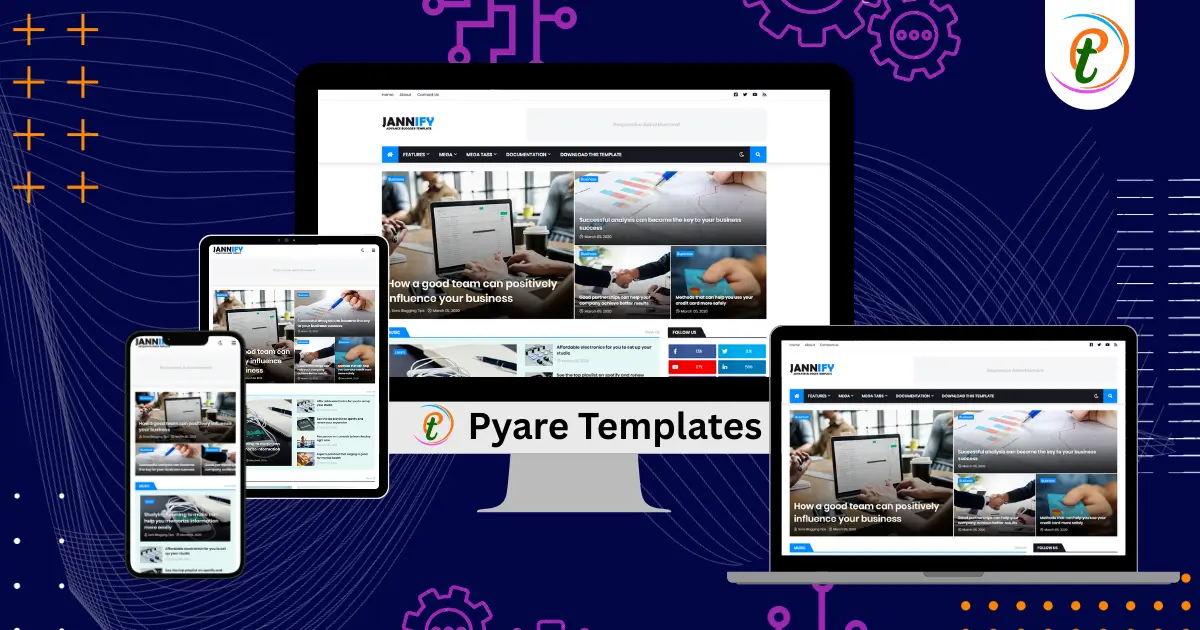 Jannify magazine-style Blogger template screenshot