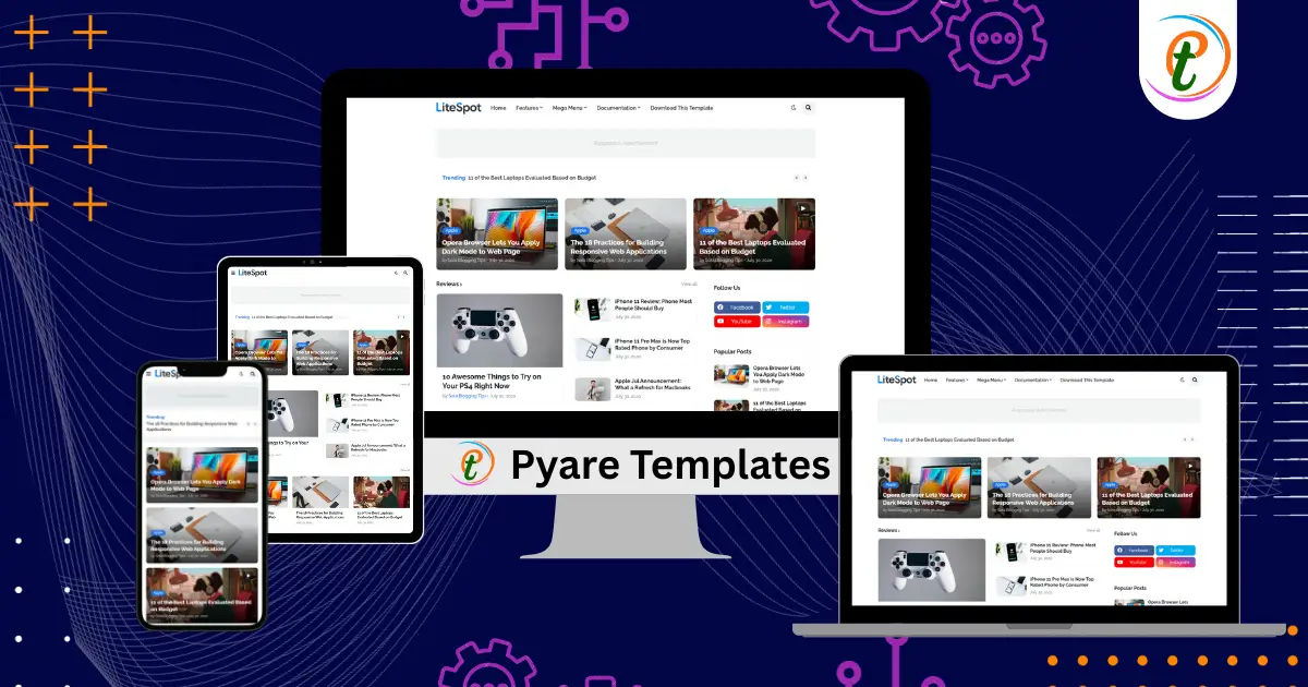 LiteSpot responsive news magazine blogger template screenshot