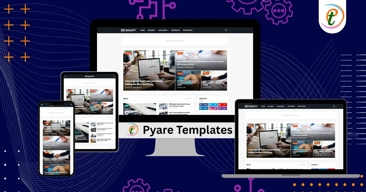 Magify Magazine-style Blogger template featuring fast loading, multiple layouts, and ad zones