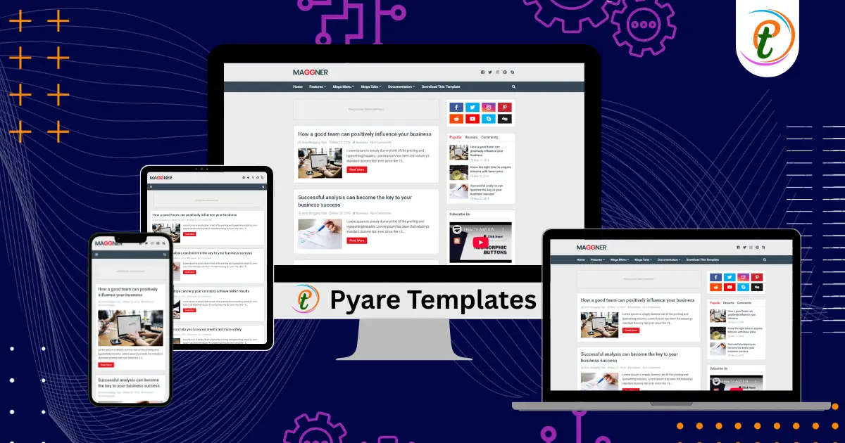 New Maggner Responsive Blogger Template with mega menu and Instagram widget