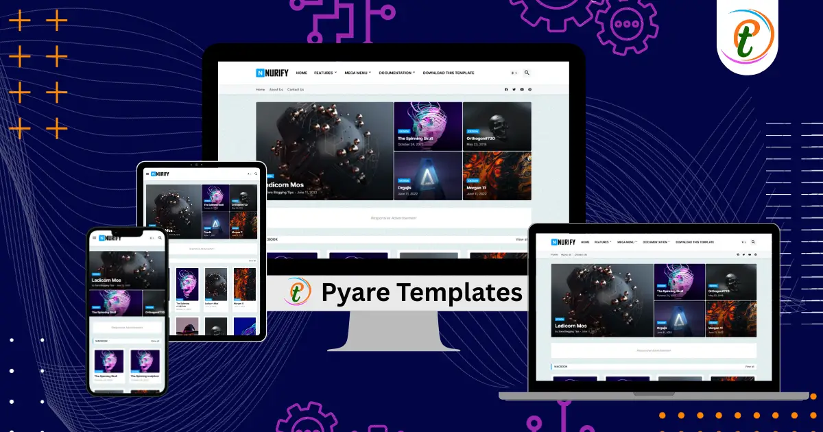 Nurify magazine-style Blogger template screenshot