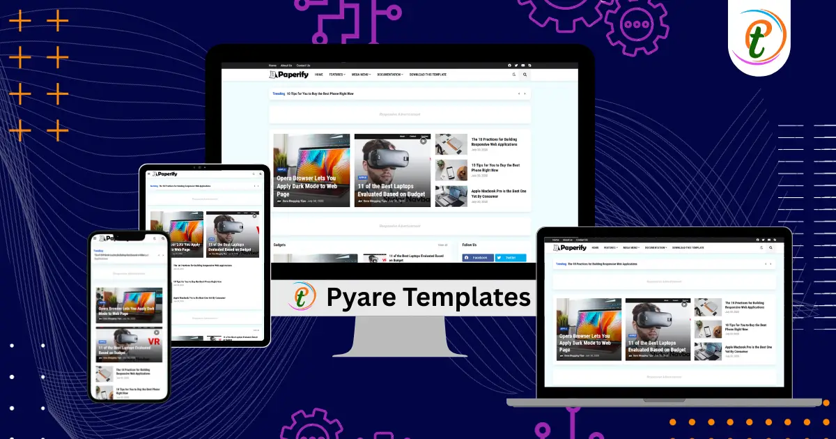 Paperify responsive magazine blogger template screenshot