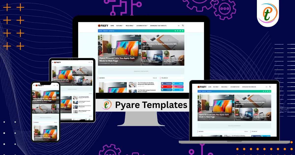 Pikify Blogger template clean layout screenshot