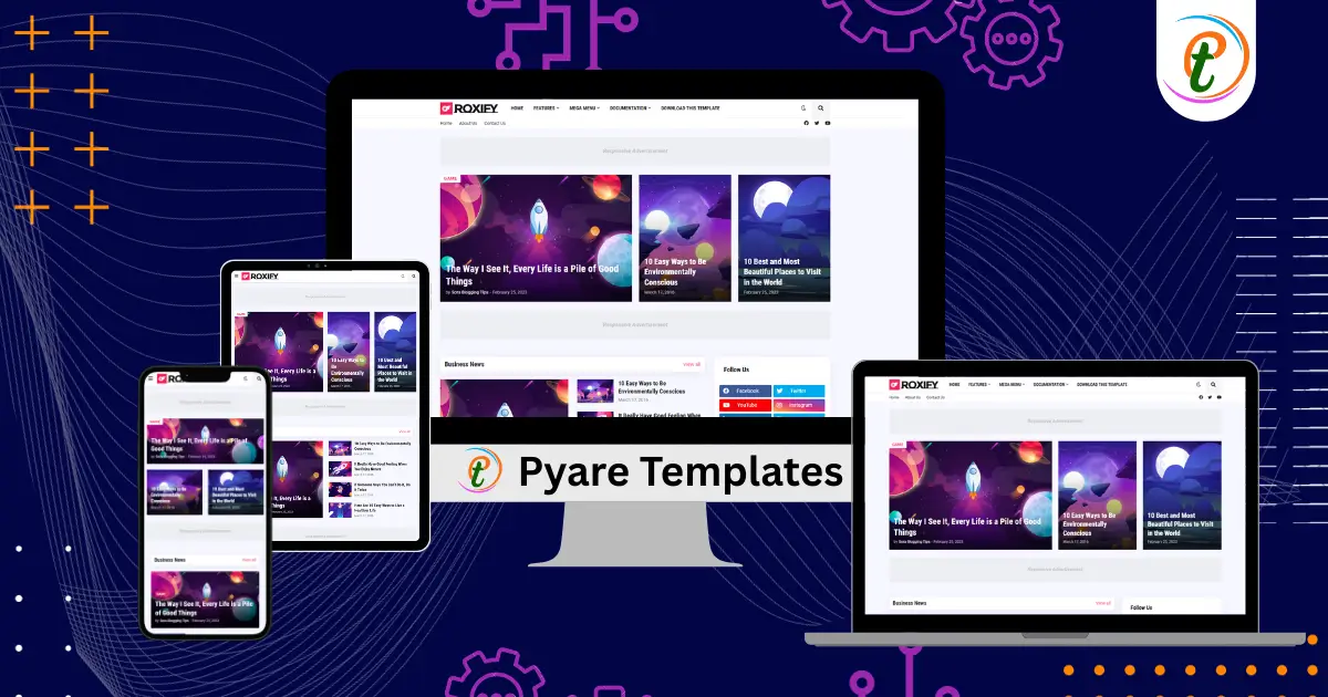 Roxify multipurpose Blogger template screenshot