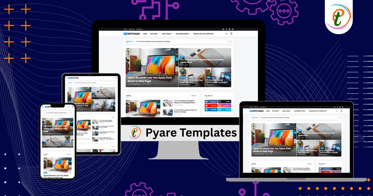 SpotMag Blogger Template screenshot – responsive news magazine layout