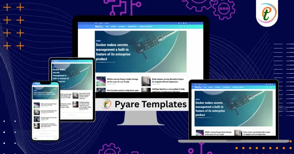 Tecify Blogger template modern tech layout screenshot
