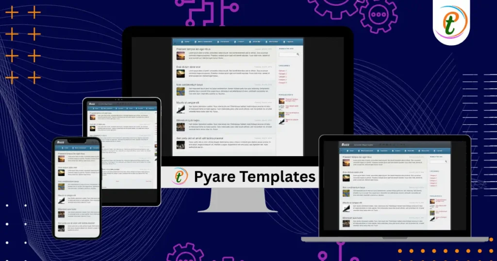 Buzz Blogger Template fixed width two-column layout gray background