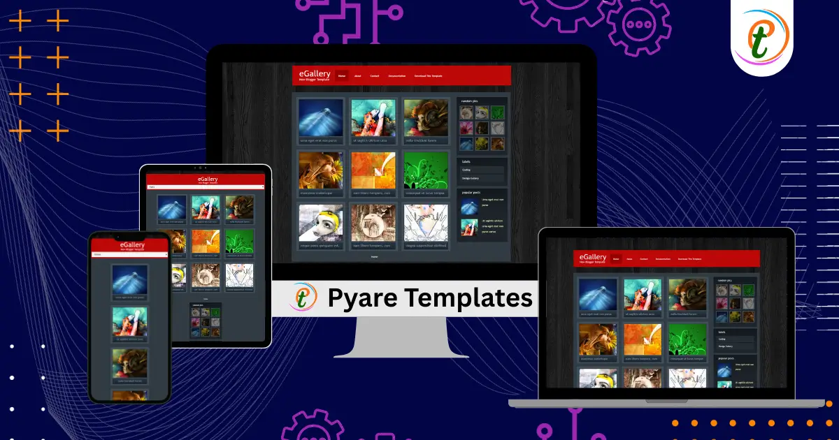 eGallery Blogger Template Responsive Photo Grid Layout