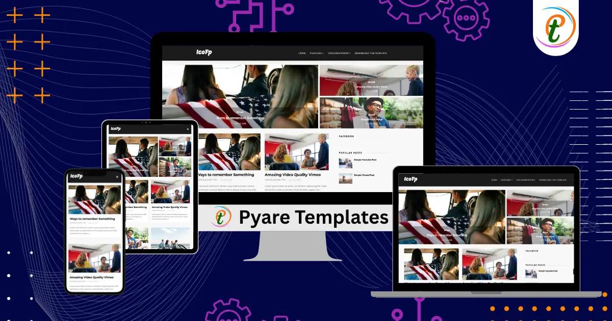 Icofp Blogger template preview responsive layout