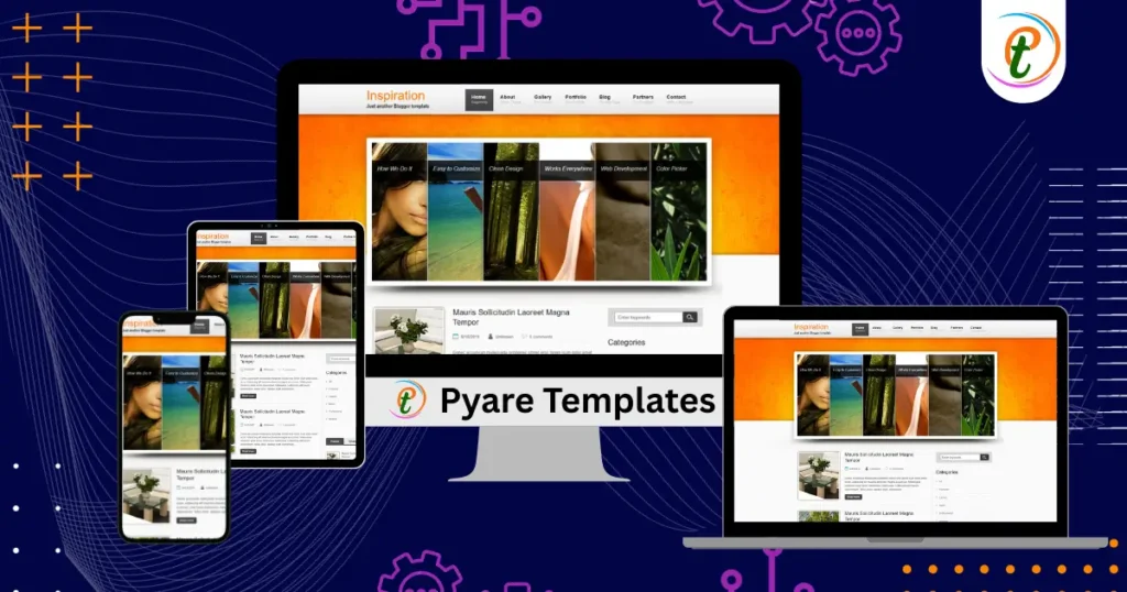 Inspiration Blogger Template elegant two-column white, grey layout