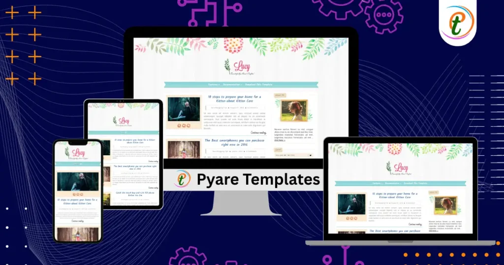 Lucy Beauty Blogger Template preview layout
