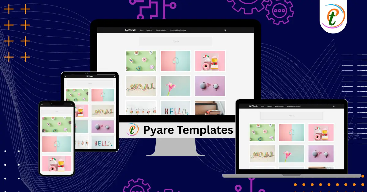 Phorto Blogger template photography grid layout