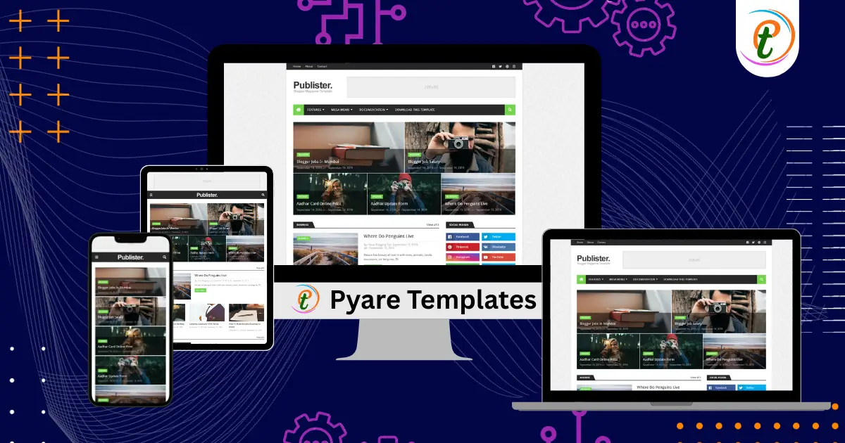 Publister Blogger template magazine layout preview