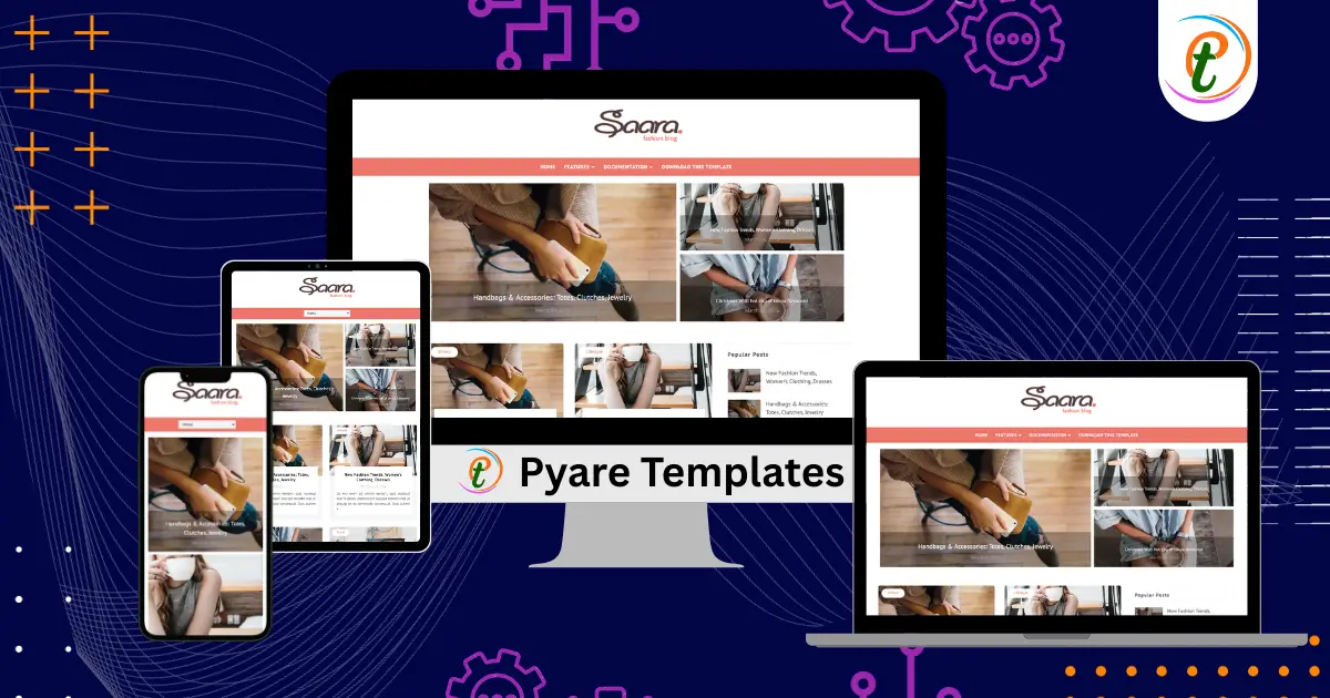 Saara Fashion Blog Blogger template preview