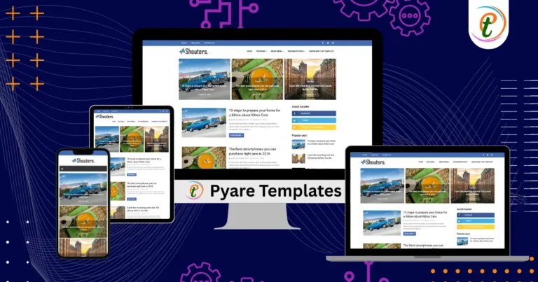 Shouters Blogger template magazine layout preview