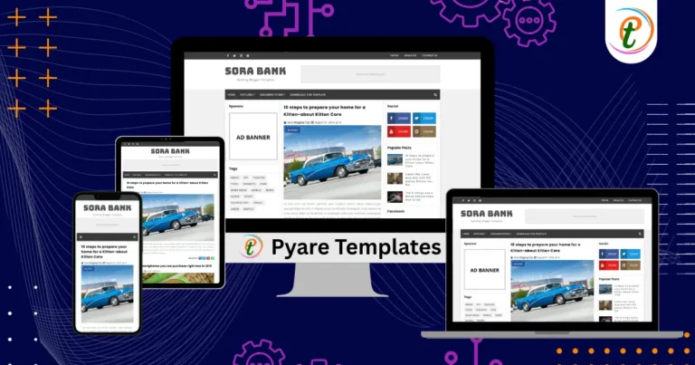 Sora Bank Blogger template responsive banking layout