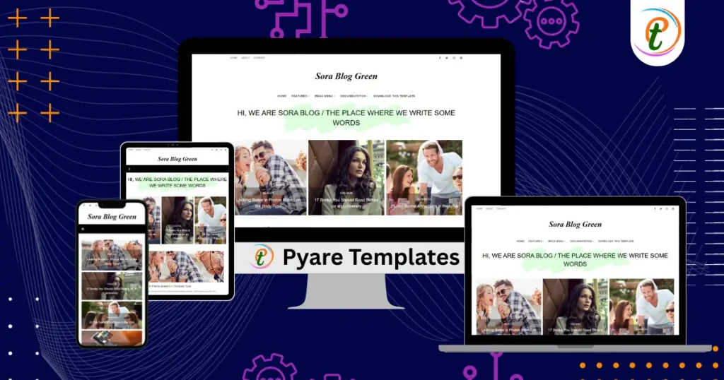 Sora Blog Green Blogger Template demo screenshot