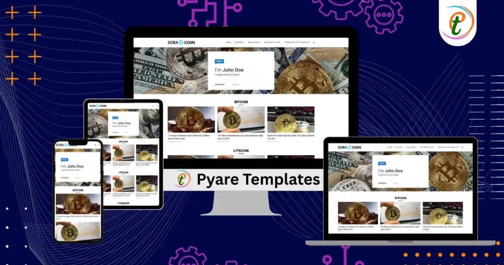 Sora Coin Blogger template preview layout