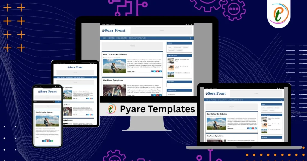 Sora Front Blogger template preview