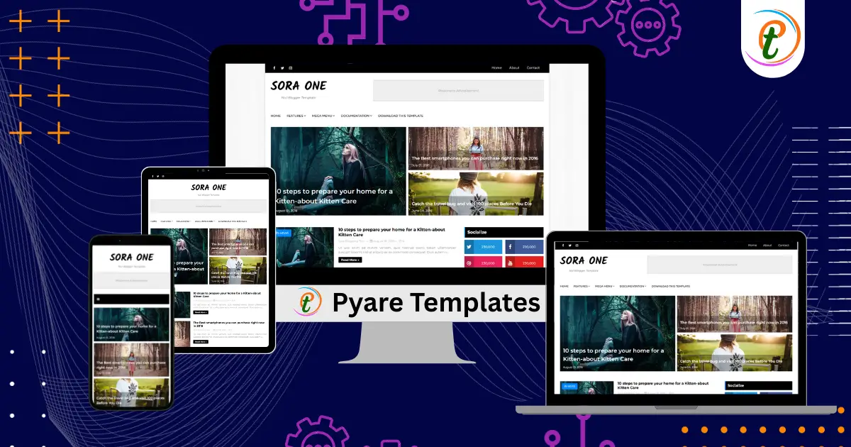 Sora One Blogger template responsive layout