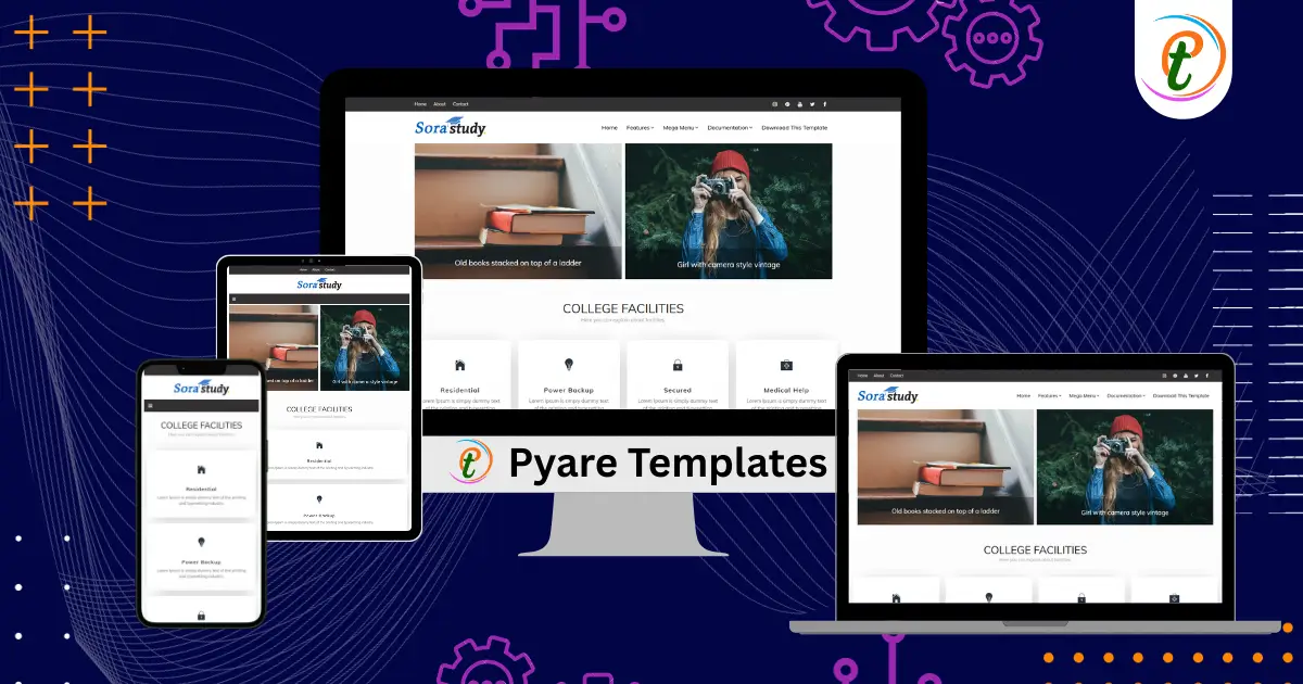 Sora Study Blogger template education layout