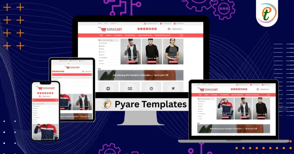 SoraCart Blogger Template responsive online store layout