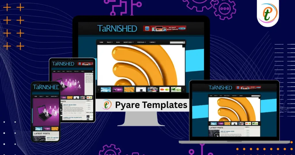 Tarnished Blogger Template portfolio video gallery layout