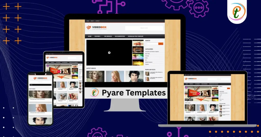 VideoBox Blogger Template video gallery layout