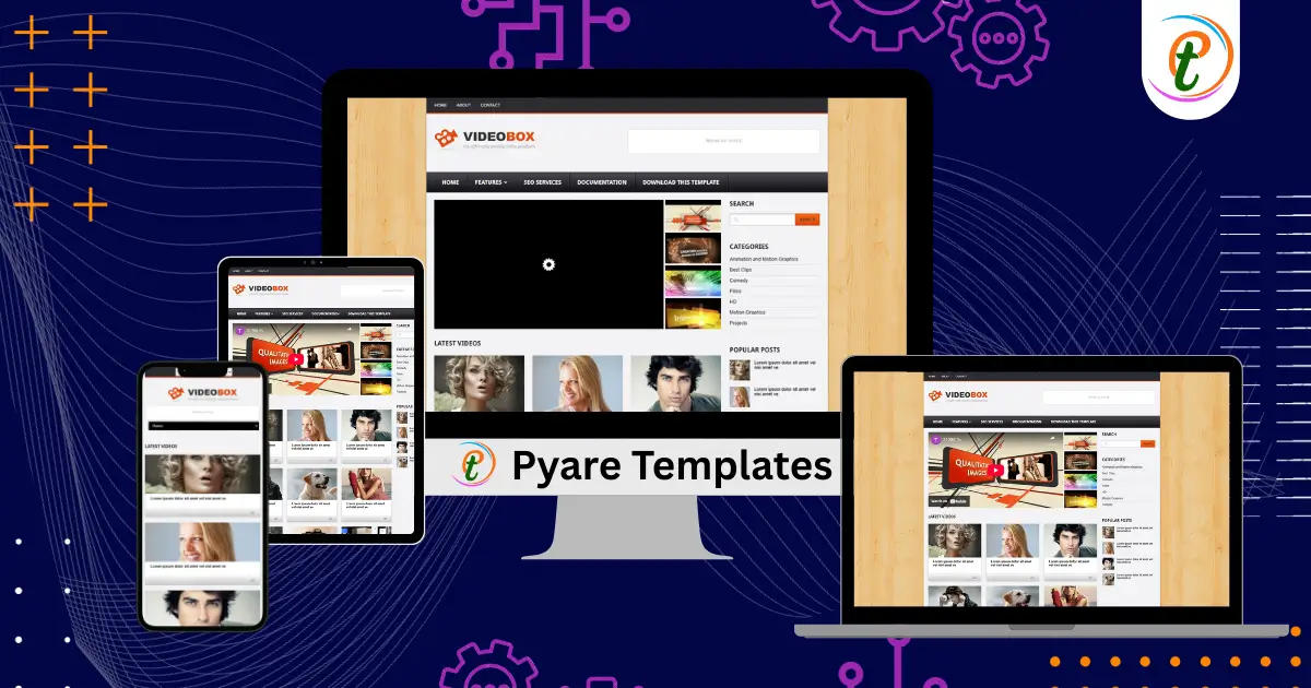 VideoBox Blogger Template video gallery layout