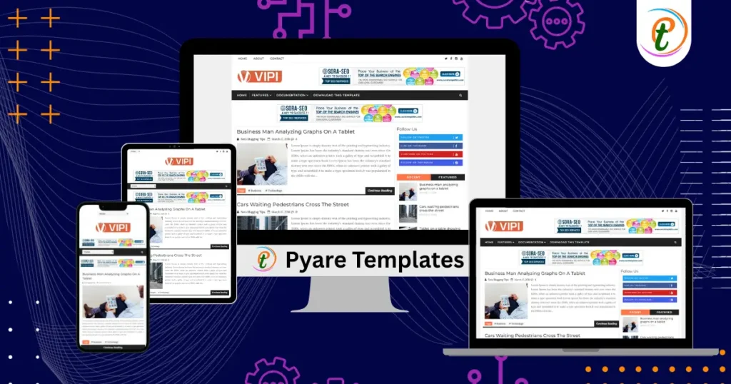VIPI Blog Blogger Template preview layout